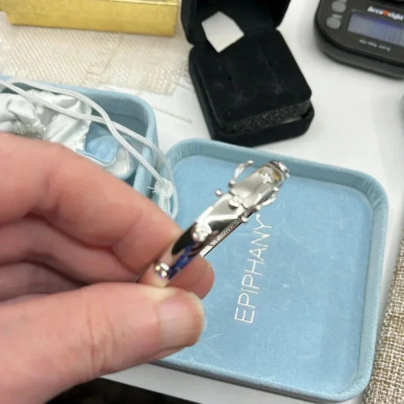 🌟 Epiphany & Diamonique Matching Necklace, Bracelet, Earring - QVC Early 2000's - Picture 16 of 17